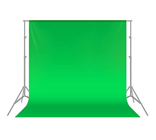 Neewer Toile de Fond de 6x9 pieds/1,8x2,8 mètres Pliable de 100% Mousseline pour Photographie, Vidéo et Télévision - Vert