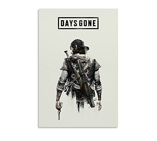 Poster sur toile avec inscription « Days Gone » - Décoration murale moderne pour chambre à coucher - 40 x 60 cm