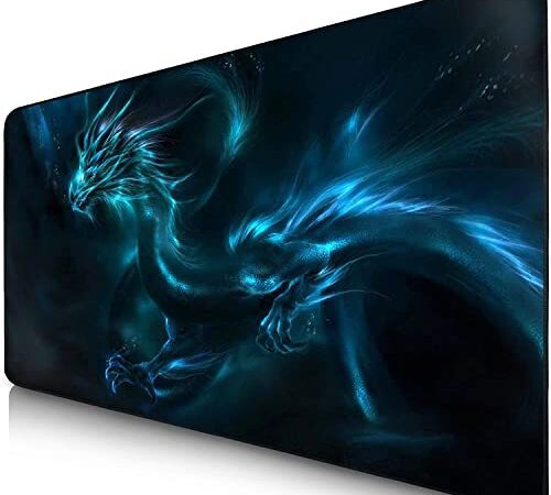 Sidorenko Tapis de Souris Gaming XL - 900 x 400 mm - Gamer Mouse Pad - Surface spéciale améliore la vitesse et la précision - Base en Caoutchouc Antidérapant Surface - bleau