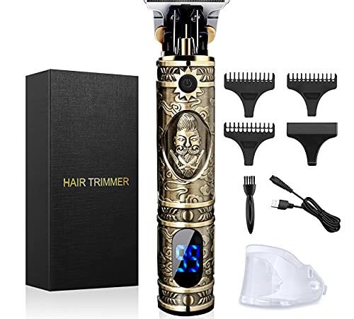 Tondeuse Cheveux Hommes, Tondeuse Barbe Kit Homme Electriques Tondeuse Cheveux Rasoir professionnelle en T sans fil électrique avec écran LCD pour salon de coiffure les Enfants et la Famille (1#)