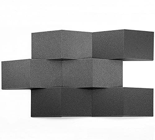 Acouspanel Mousse Acoustique 12 Panneau Accoustiques 30x30x8cm Non Compressé Couleur Anthracite