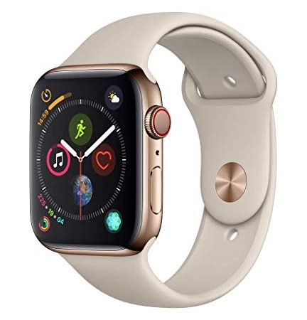 Apple Watch Series 4 44mm (GPS + Cellular) - Boîtier En Acier Inoxydable Or Avec Bracelet Sport Calcul (Reconditionné)