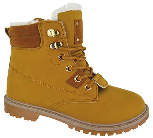 Bottines plates fourrées pour femmes - - CAMEL 3, 36