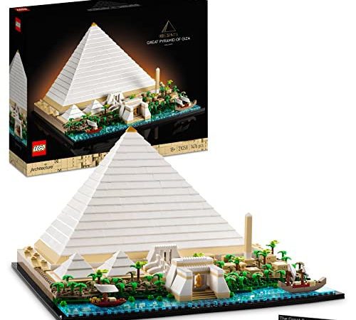 Lego 21058 Architecture La Grande Pyramide de Gizeh, Loisir Créatif Maquette à Construire, Monument du Monde et Accessoire de Décoration d'Intérieur
