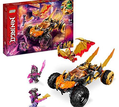 Lego 71769 Ninjago Le Bolide Dragon de Cole, Ensemble avec Jouet de Voiture, avec Minifigurine de Kai, Cole Doré et Aspheera, Série TV Cristallisés