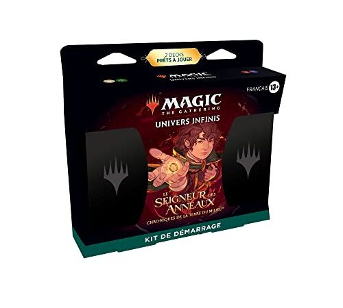 Magic The Gathering Kit de démarrage Le Seigneur des Anneaux : chroniques de la Terre du Milieu | Apprenez à Jouer avec 2 Decks prêts-à-Jouer (Jeu de Cartes pour 2 Joueurs) (Version Française)