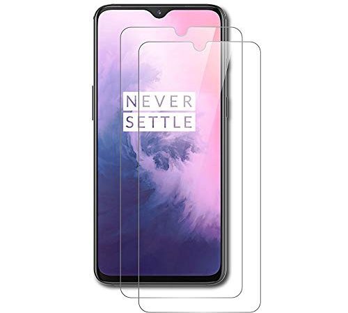 AICEK [Lot de 2] Verre Trempé Compatible OnePlus 7, Film Protection écran Verre trempé pour OnePlus 7 Vitre Protection Ecran Verre Trempé