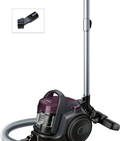 Bosch Série 2 Aspirateur sans sac BGC05AAA1 – Aspirateur au format ultra compact et poids léger, avec filtre hygiénique lavable et haute performance d’aspiration – Couleur : Violet