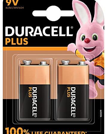 Duracell - Piles 9V Plus, paquet de 2