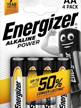 Energizer Piles alkaline power LR06/AA - Les 4 piles