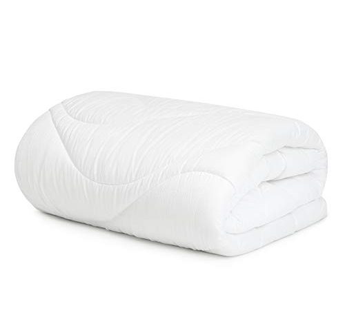 FABSY Couette Facile à Nettoyer – Couette Respirante 200 x 200 cm – Couette Toute Saison 350 g/m² – Microfibre gaufrée Seersucker – Couette Lavable