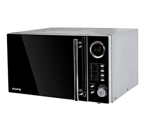 H.Koenig VIO9 Four Micro-Ondes Grill 2 en 1, 25 L, Plateau tournant 27cm, 10 modes de cuisson jusqu’à 1000W, Décongélation, Cuisson combinée, écran LCD