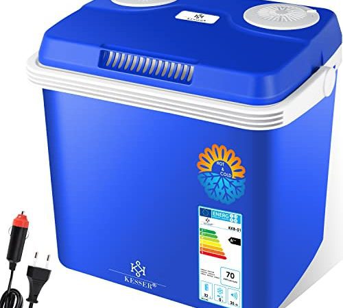 Kesser® Glacière 32 L 12 V, Prise 230 V, Mini-réfrigérateur, Glacière thermoélectrique