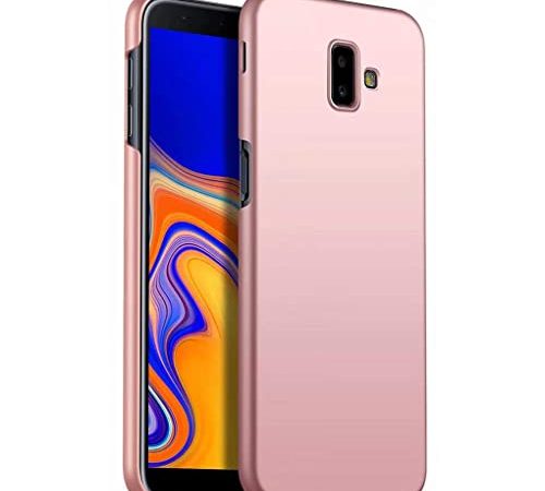 NiaCoCo Compatible avec Coque Samsung Galaxy J6 Plus Anti-Chute PC Dur Silicone Antichoc Ultra Mince Anti-Rayures Protecteur Étui pour Téléphone pour Samsung Galaxy J6 Plus Cas-Or Rose