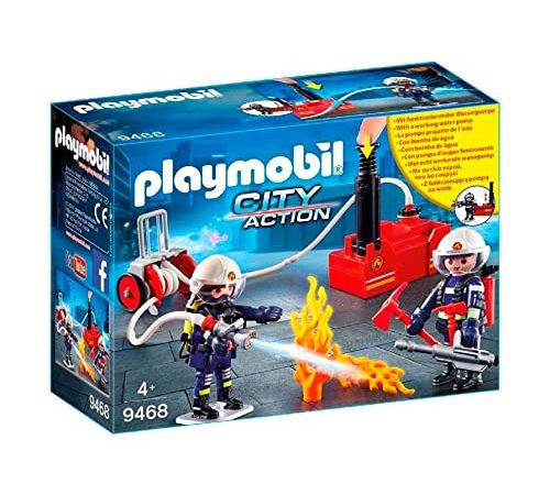 Playmobil 9468 Pompiers avec matériel d'incendie- City Action- Les Pompiers- Les Pompiers Pompier