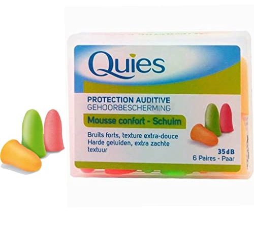 Quies Soft Foam Ear Protection Plugs 35dB - Pack of 6 Pairs