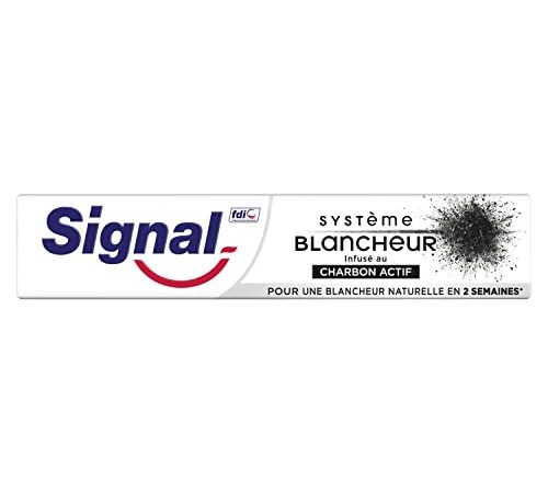 Signal Dentifrice blancheur Charbon Actif, Blancheur naturelle, Nettoie et Purifie, élimine les tâches 75ml