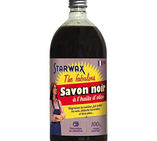 STARWAX FABULOUS Savon Noir à l'Huile d'Olive - 1L - Idéal pour Nettoyer et Dégraisser - Haut Pouvoir Dégraissant - Efficace Contre les Taches - Fabriqué à l’Ancienne