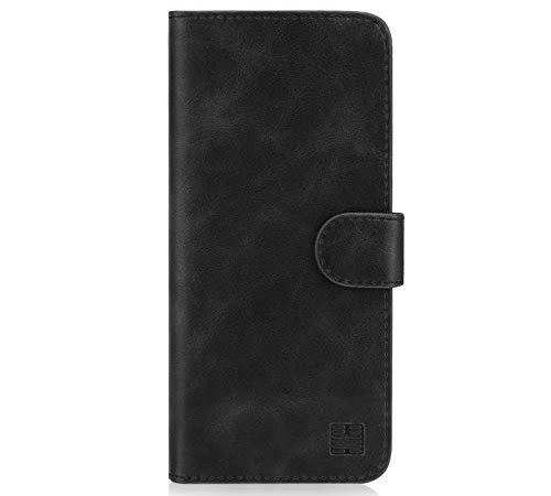 32nd Essential Series - Étui Portefeuille en Cuir PU Flip Coque pour Xiaomi Mi 9 SE, Housse avec Fentes CB et Fermeture Magnétique – Noir