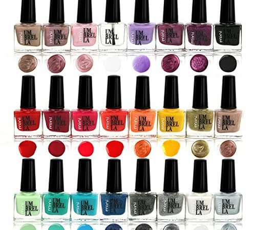 Beauty4Britain Lot de 24 vernis à ongles 24 élégants colores perlados brillantes clásicos Fabricados en la UE