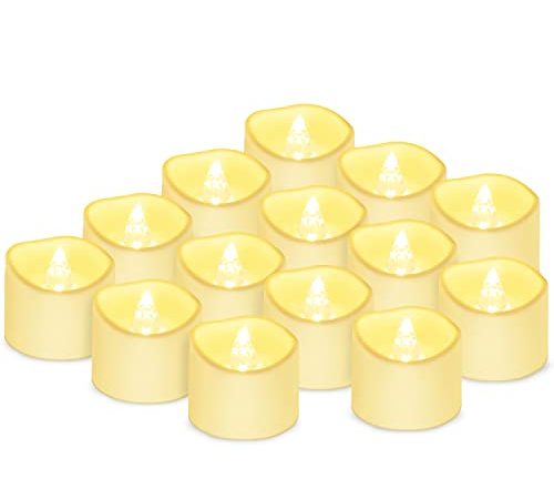Bougies LED Flamme Vacillante Lumière 14 pcs,Bougies électriques pour noël, Arbre de noël, pâques, Mariage