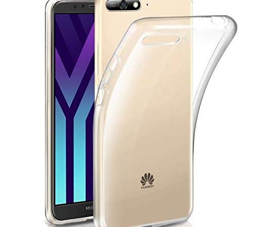 COPHONE® Coque de Protection Huawei Y6 2018 Etui Transparent antidérapent Coque en Silicone Transparente Huawei Y6 2018 et Discrete. Housse Huawei Y6 2018 Haute Protection.