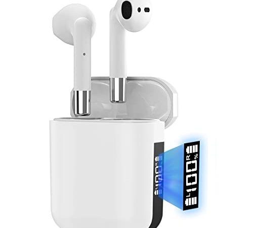 ECHOGEAR Ecouteurs Bluetooth sans Fil, Ecouteur 5.3 HiFi Son Stéréo, HD Mic Intégrés, Contrôle Tactile, Casque Bluetooth sans Fil IPX5 Étanche, Oreillette Bluetooth pour iOS Android Telephone