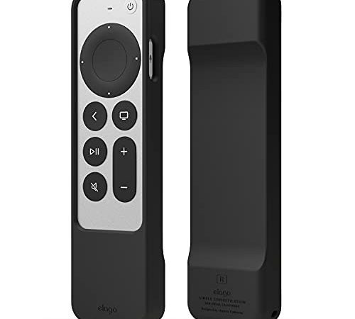 elago Étui R1 Compatible avec Apple TV 4K Siri Remote 3e Génération (2022) et 2e Génération (2021) - Technologie Aimantée, Absorption Chocs, Accès Complet À Toutes Les Fonctions (Noir)