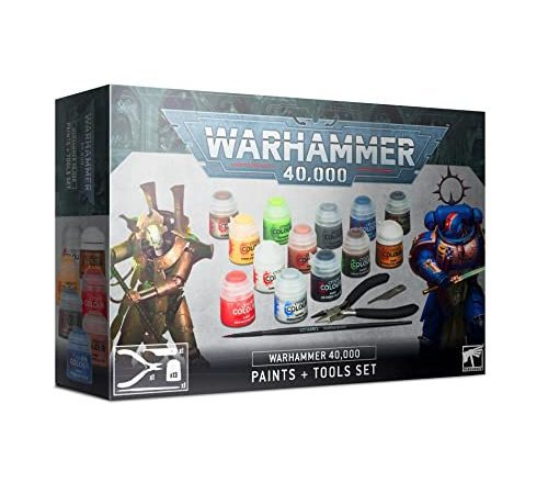 Games Workshop Warhammer 40k - Citadel Paint & Tools Set 99170199016 Noir