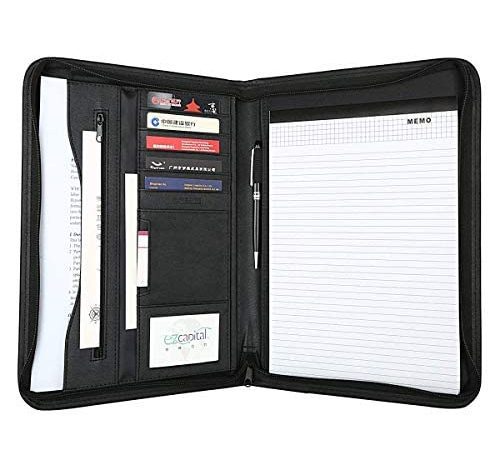 Leathario-Portfolio A4 en cuir PU, porte document, portfolio cuir pour bureau, agenda d'affaires en cuir, chemise de dossier en cuir, portfolio cuir pour directeur