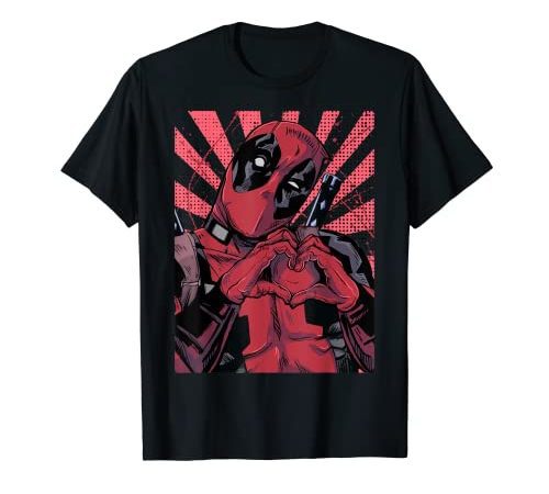 Marvel Deadpool Heart Hands T-Shirt