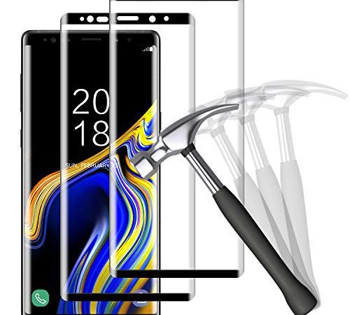 NUOCHENG Verre Trempé pour Samsung Galaxy Note 9, [2 Pièces] [sans Bulle d’Air][Ultra Résistant][Dureté 9H][Anti Rayures] Film Protection en Écran Protecteur Vitre pour Samsung Note 9