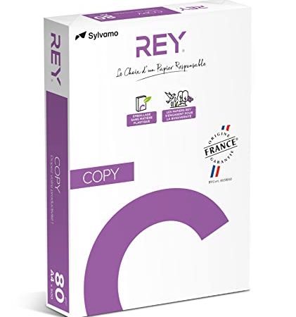 REY® COPY, papier reprographique, blanc, 80g, A4, PEFC™, ramette de 500 feuilles