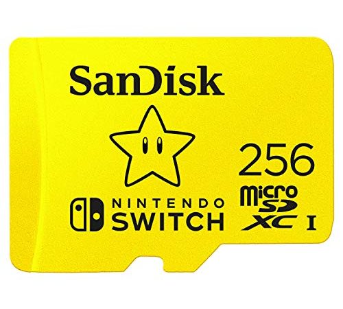 SanDisk 256GB microSDXC card for Nintendo Switch consoles up to 100 MB/s UHS-I Class 10 U3