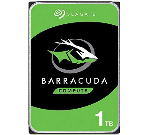 Seagate BarraCuda, Argenté, 1 To, Disque dur interne HDD – 3,5" SATA 6 Gbit/s 7 200 tr/min, 64 Mo de mémoire cache, pour PC de bureau, Ouverture facile (ST1000DMZ10)