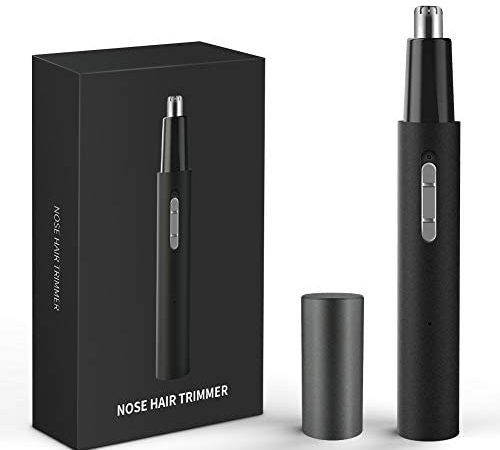 Tondeuse Oreille Nez, Tondeuse Poils Rechargeable Professionnel USB, Indolore Pour Homme Et Femme, Tondeuse Faciale Pour Hommes, Lame étanche à Double Tranchant(Noir)