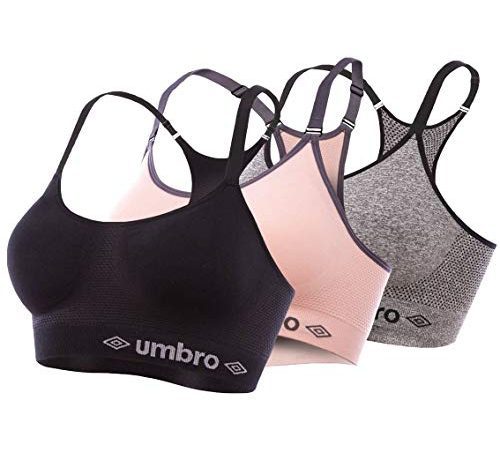 UMBRO Soutien-Gorge de Sport (Lot de 3) Femme , Multicolore