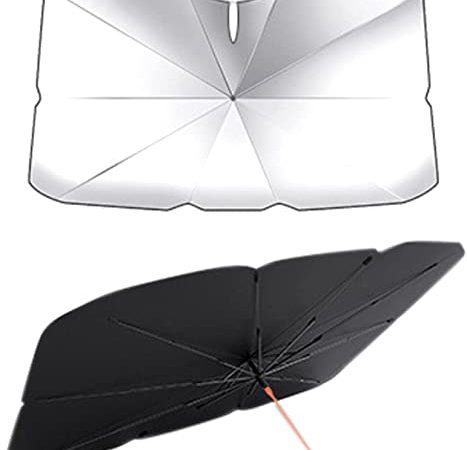 Parapluie Pare-Soleil Pliable pour Pare-Brise de Voiture – Matériau réfléchissant 99 de Protection Solaire Parapluie Pare-Soleil – Pare-Brise Avan Universel pour Pare-Brise de Voiture